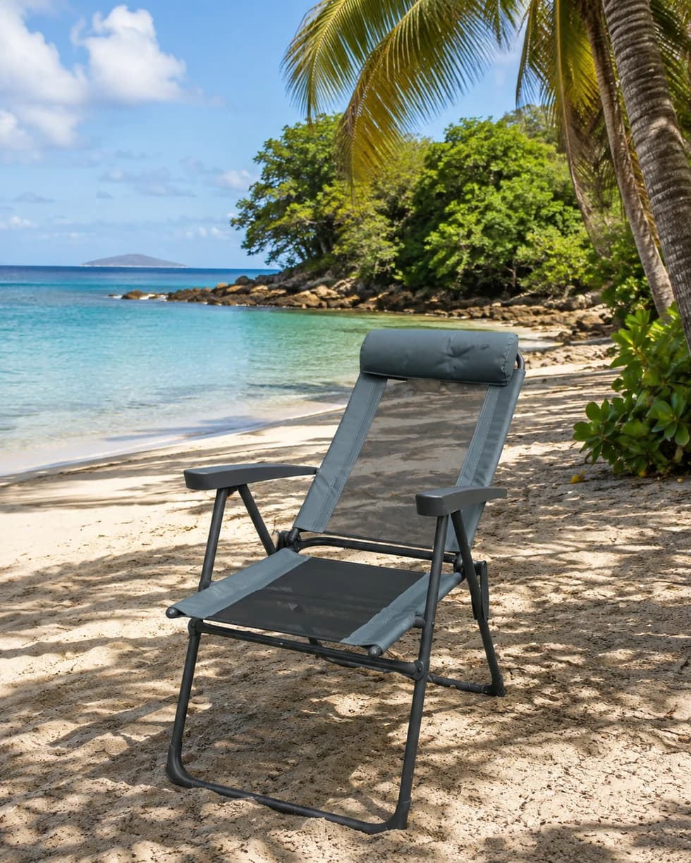 Fauteuil Premium anthracite inclinable avec appuie-tête